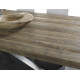 Reclaimed Teak Wood Rectangle Industrial Metal Legs Dining Table